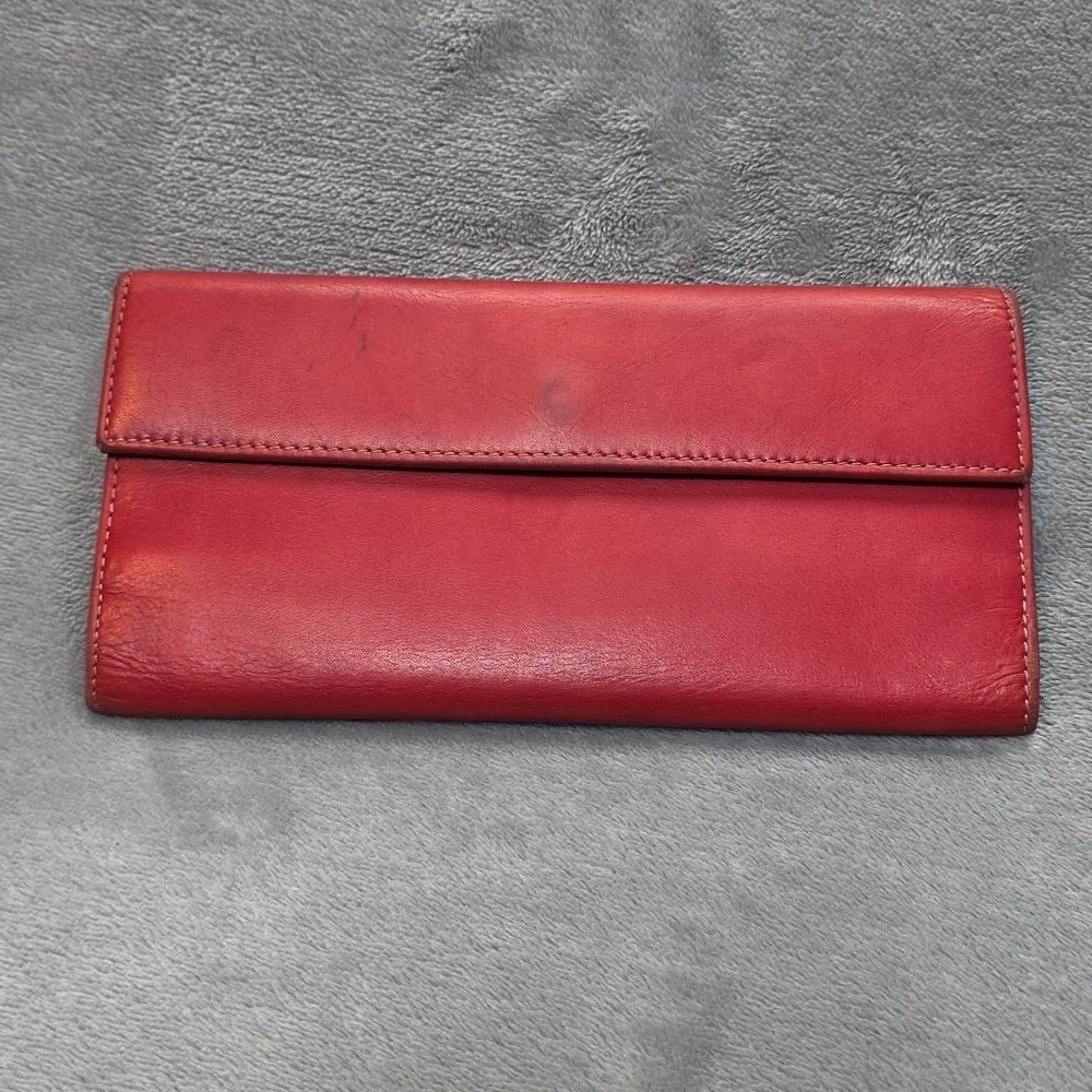 Vintage Tusk Red Leather Wallet Womens - Picture 2 of 8